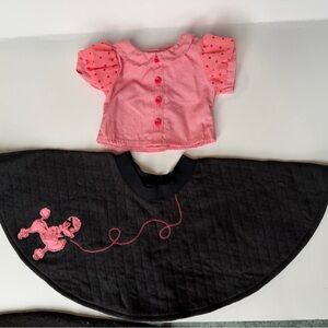 American Girl Doll Poodle Skirt and shirt set